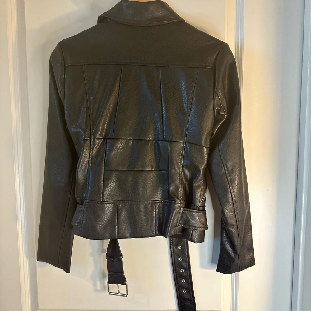 NWT BB Dakota Faux Leather Motor Jacket, size XS